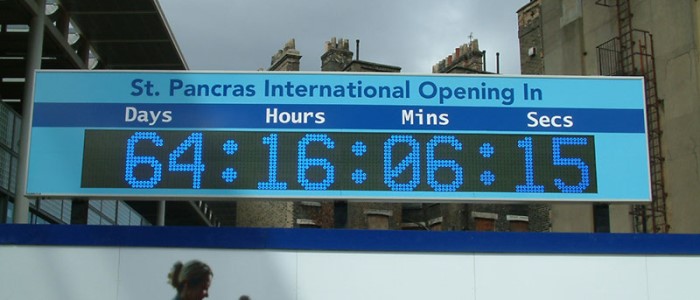 Large LED Clocks, Countdown Timers, and Countdown Clocks