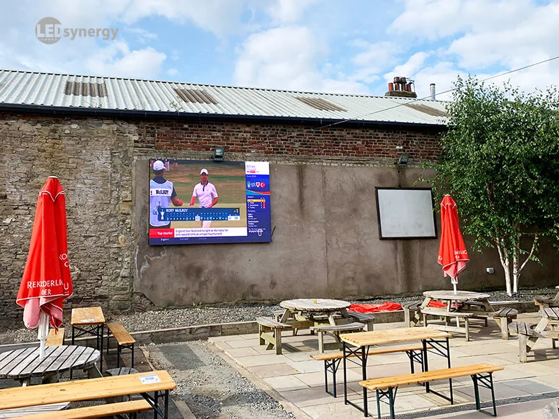 Cricketers outdoor tv screen