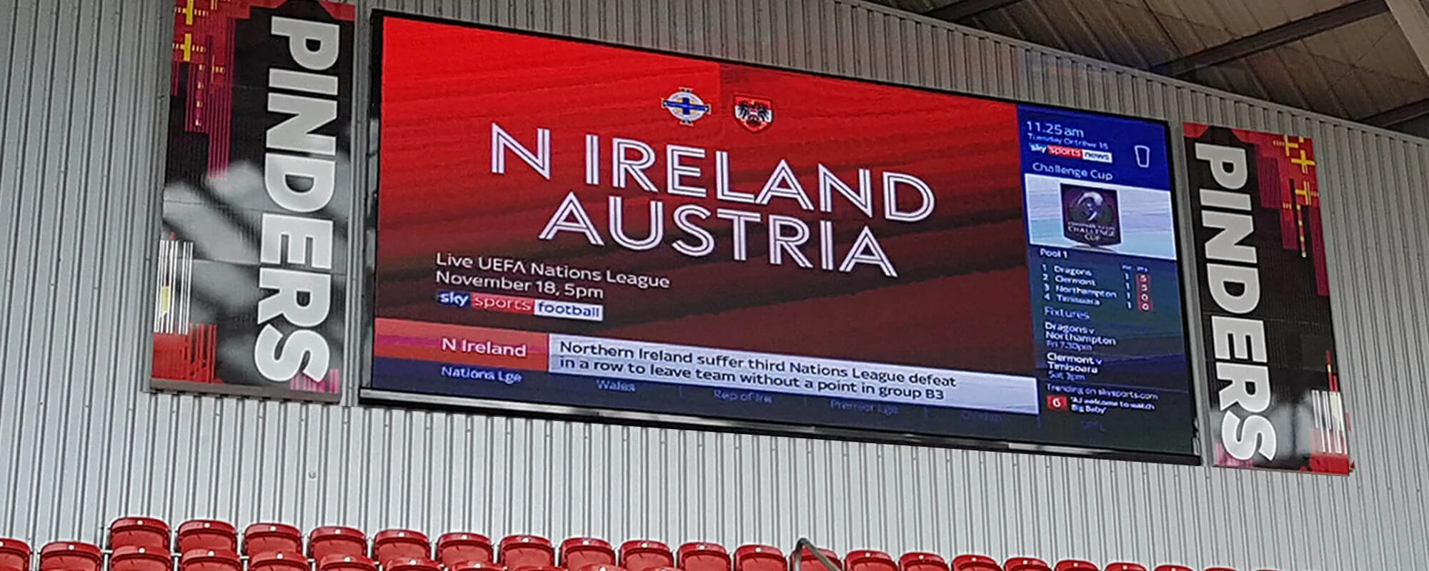 LED display screens for sporting events in the UK from LEDsynergy 