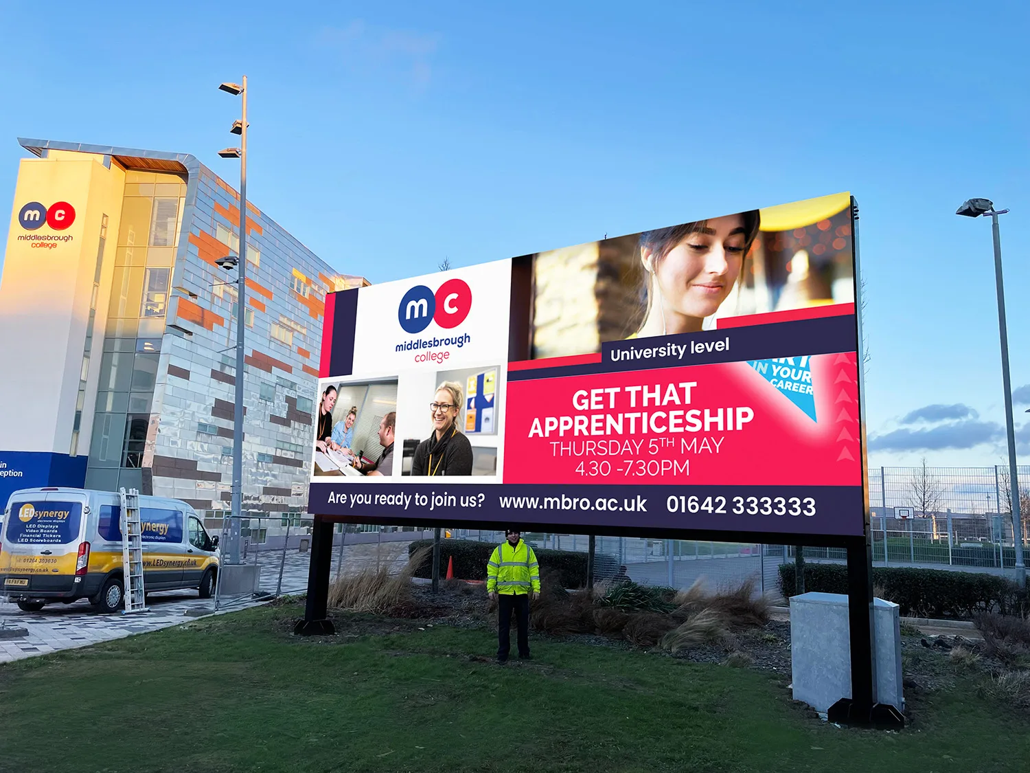 Middlesbrough College - P6.67 - 1296x576px - 8640x3840mm-sml