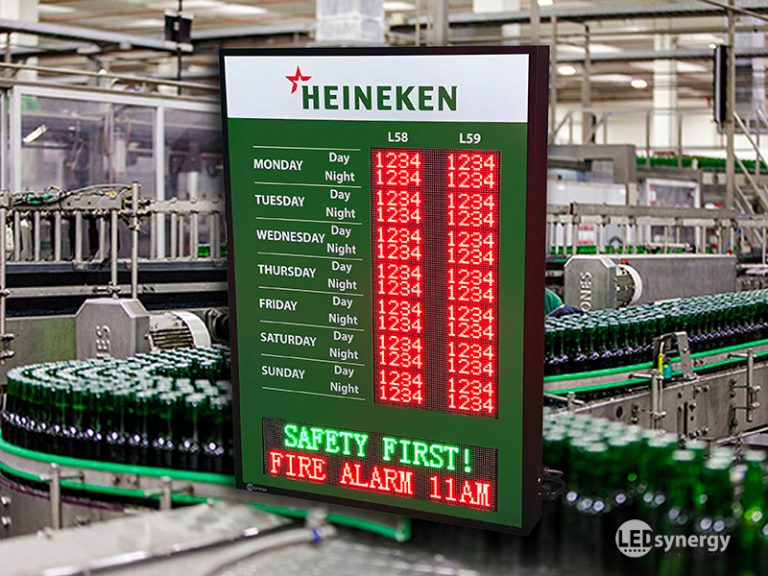 Producing Rods Signages Digital Signage For Factories & Warehouses | LEDsynergy