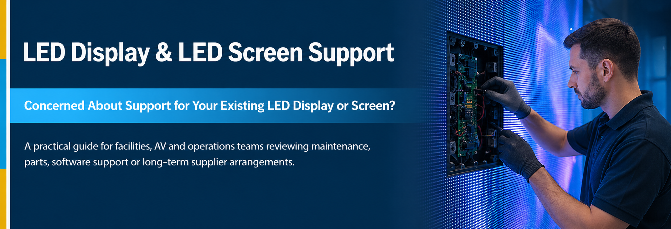 LED Display and LED Screen Support banner